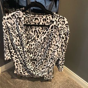 Topshop animal blouse